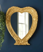 Antique Gold Angel Wings Wall Mirror