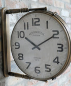 Vintage-style clock on a brick wall