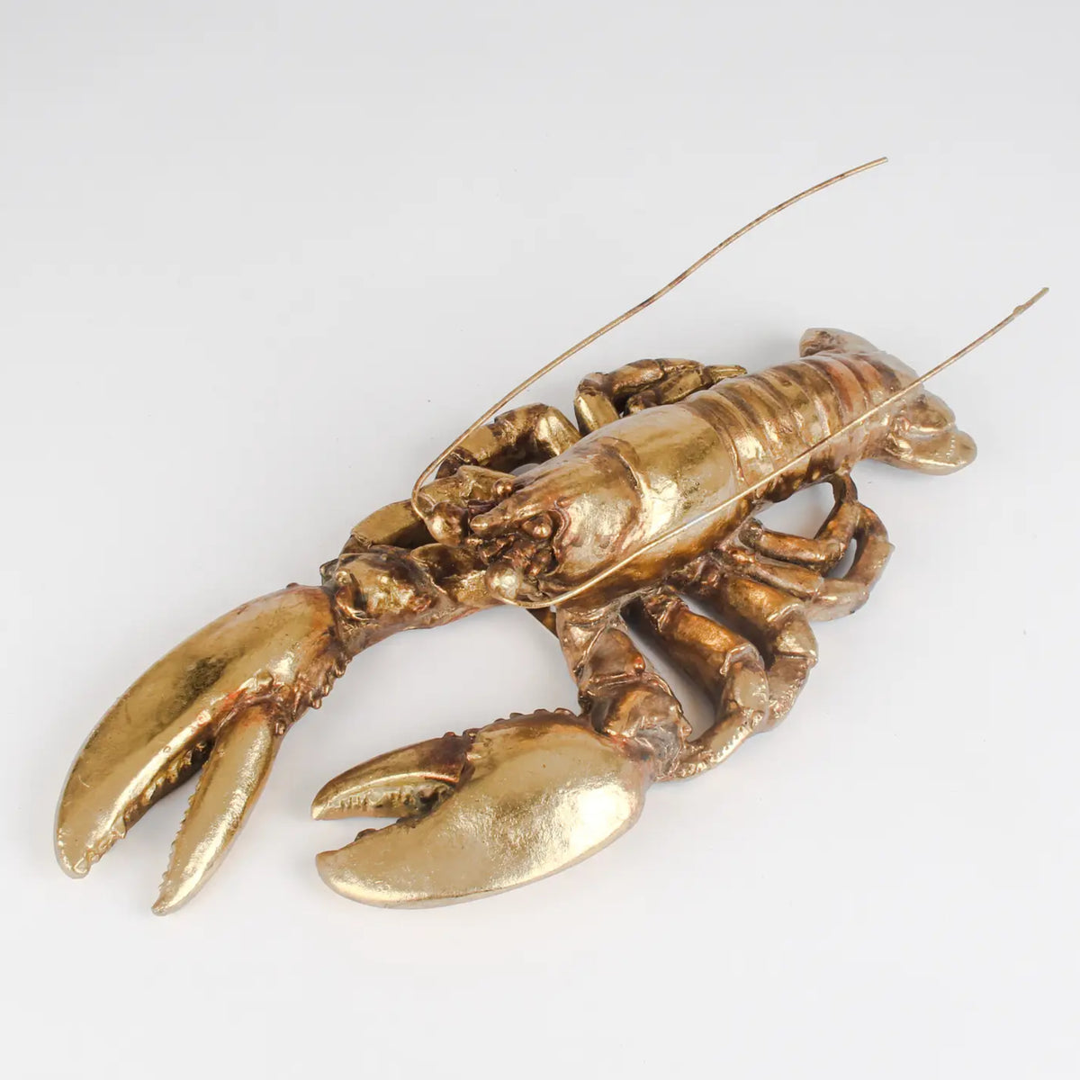 Antique Gold Lobster Ornament – Coastal Resin Sculpture 3