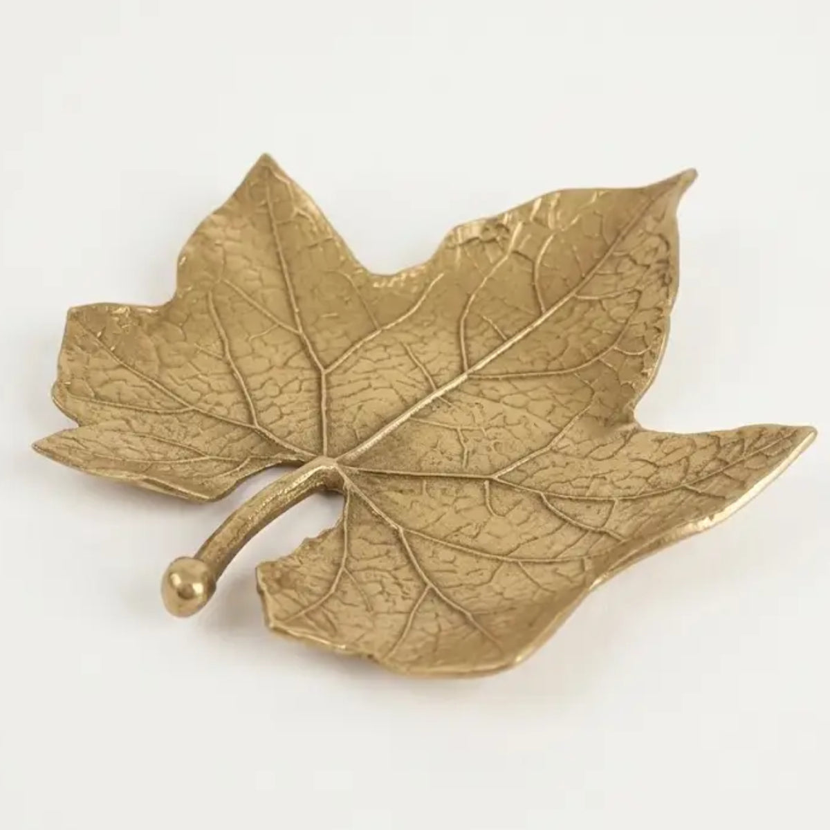 Antique Gold Maple Leaf Jewellery Dish 2