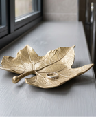 Antique Gold Maple Leaf Jewellery Dish