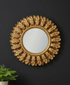 Antique Gold Medium Decorative Frame Convex Mirror