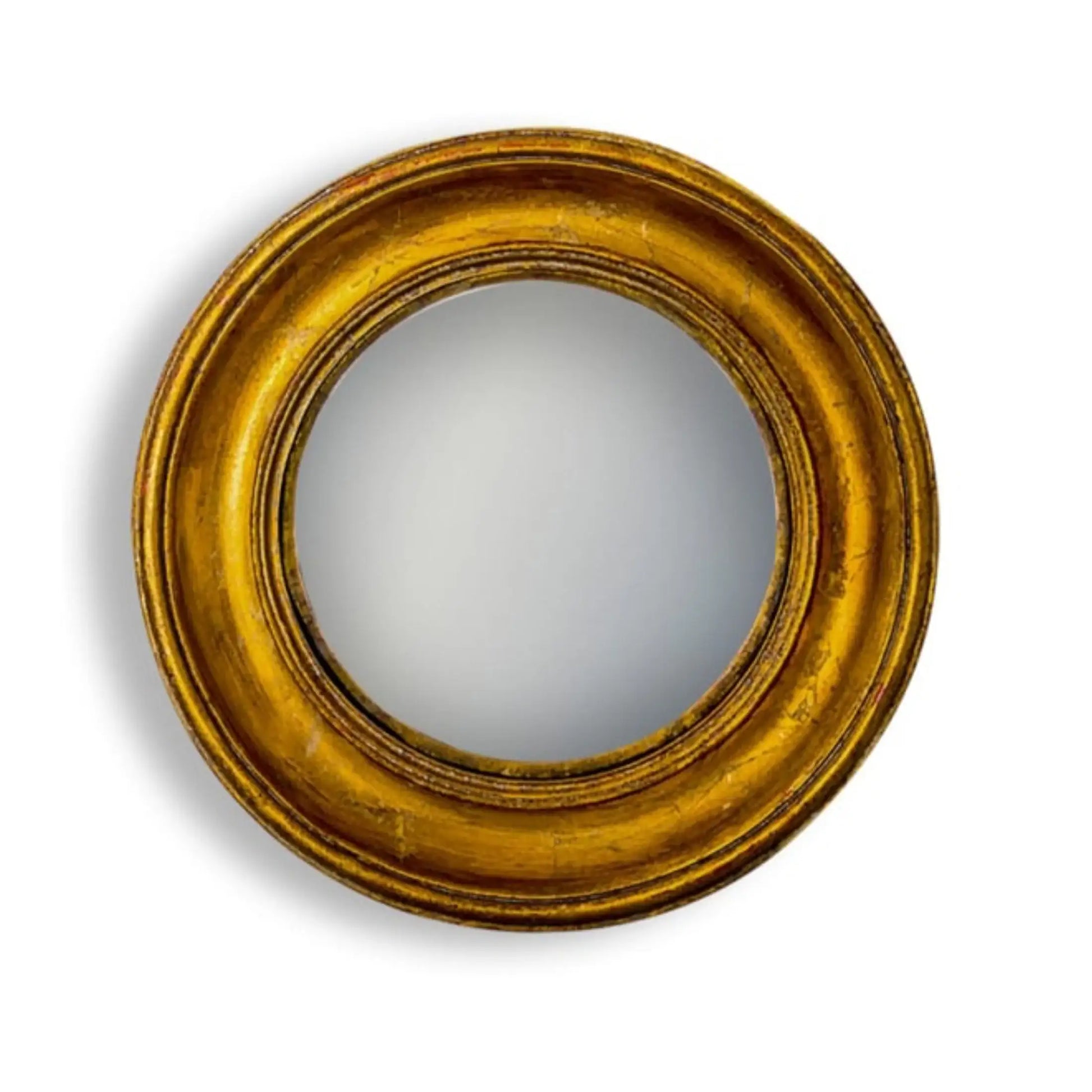Antique Gold Medium Round Wall Mirror