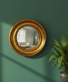 Antique Gold Medium Round Wall Mirror