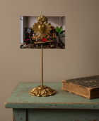Antique Gold Milagro Heart Photo Stand