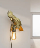 Antique Gold Parrot Wall Light