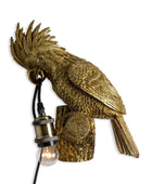 Antique Gold Parrot Wall Light