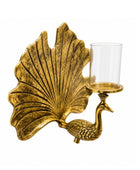 Antique Gold Peacock Wall Sconce Candle Holder 1