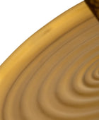 Close-up of a wooden surface with concentric circular patterns