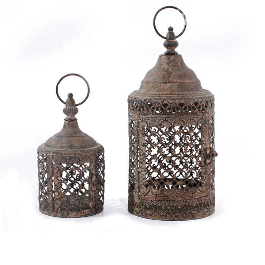 Antique Style Metal Lantern Set - The Farthing