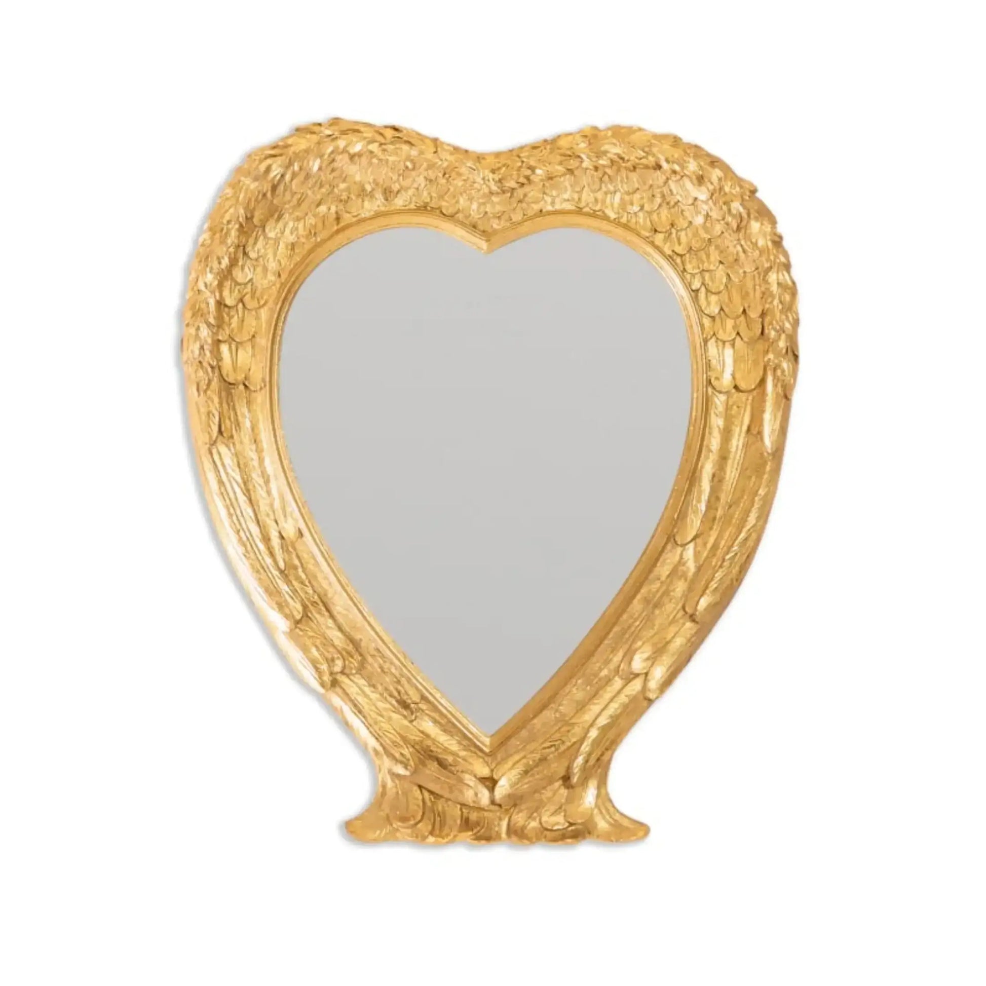 Antique Gold Angel Wings Wall Mirror