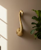 Antique Gold Flamingo Head Wall Art