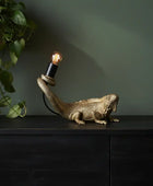 Antique Gold Lizard Table / Wall Light 1
