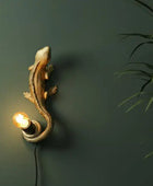 Antique Gold Lizard Table / Wall Light