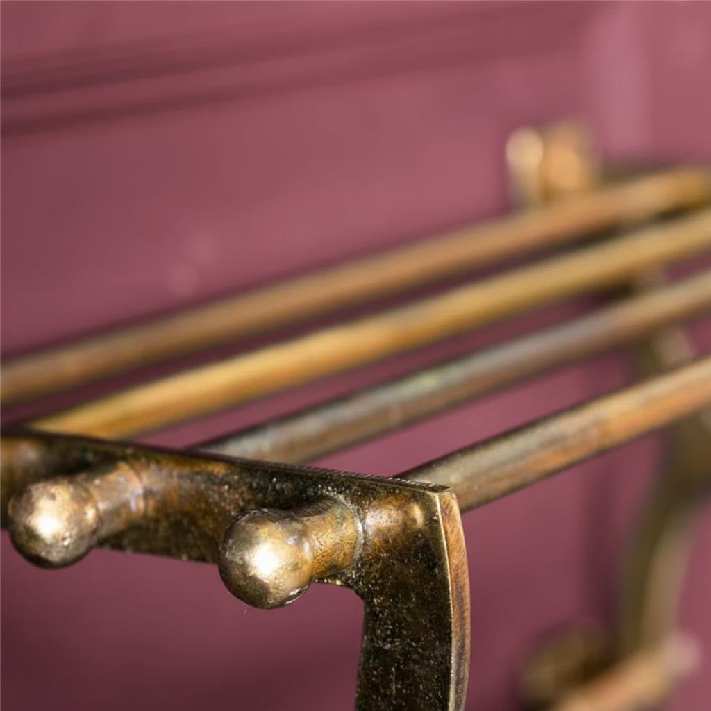 Close-up of a rusty metal grill grate against a dark background