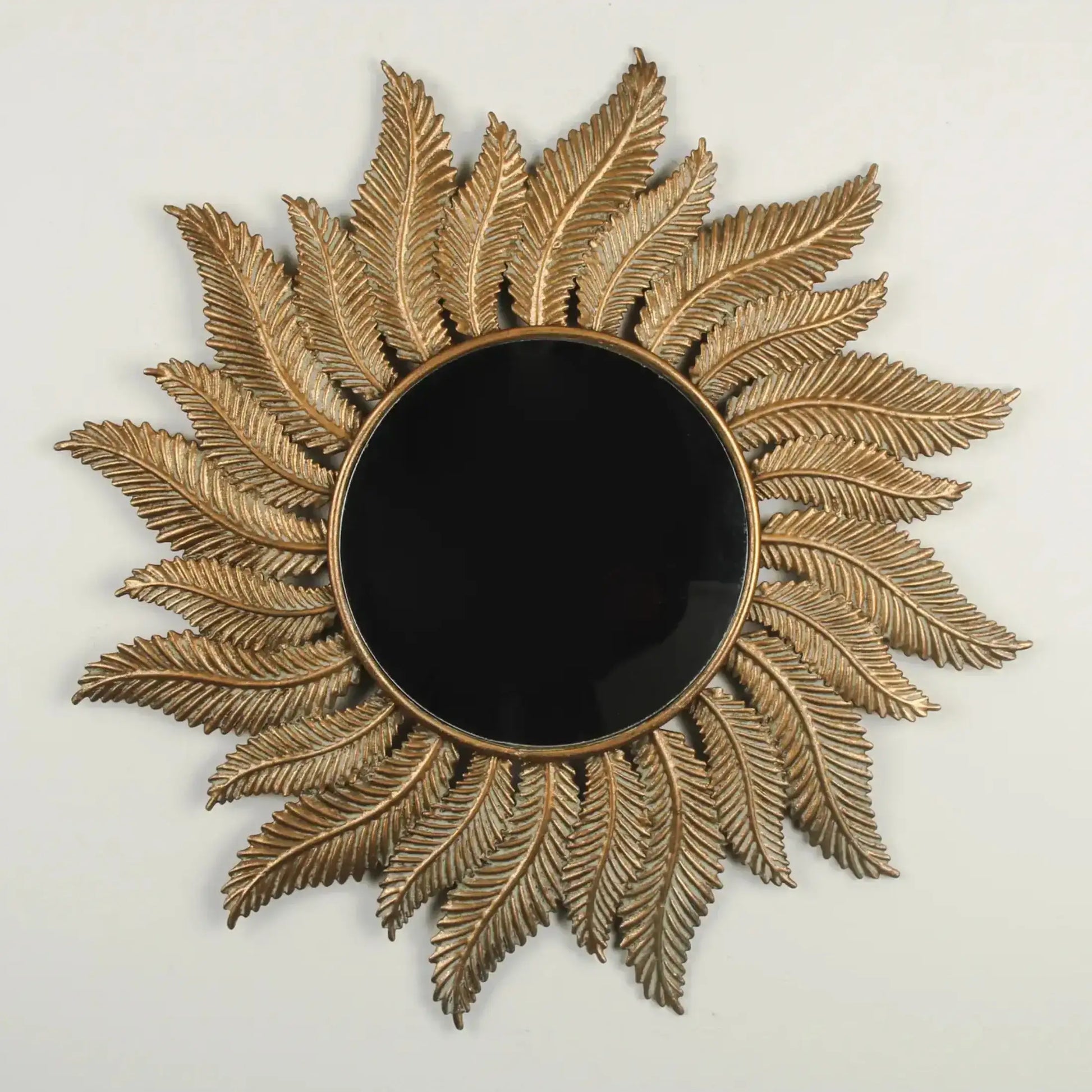 Antique Gold Swirl Ferns Wall Mirror 