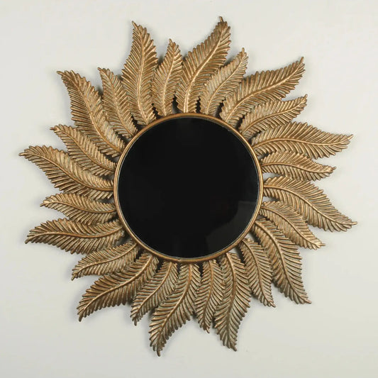 Antique Gold Swirl Ferns Wall Mirror 