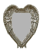 Antique Silver Angel Wings Mirror