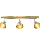 Antiqued Brass 3 Bar Ceiling Light - The Farthing