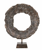 Antiqued Circle Sculpture Ornament 3