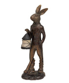 Antiqued Hare LED Lantern Ornament - The Farthing