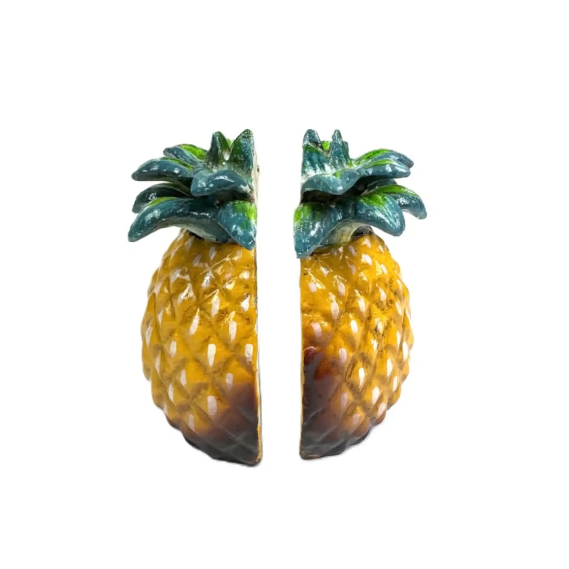 Pineapple-shaped earrings on a white background