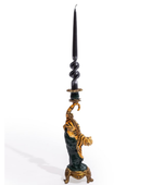 Antiqued Ornate Tiger Dinner Candle Holder 66