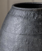 Antiqued Patina Black Vase