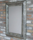 Antiqued Silver Filigree Rectangular Wall Mirror - The Farthing