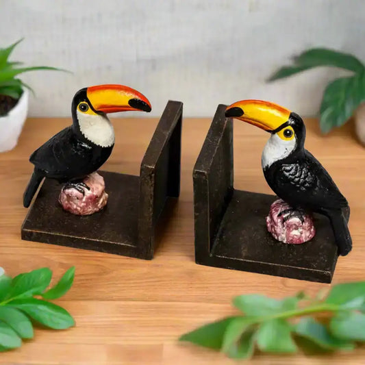 Antiqued Toucan Bookends