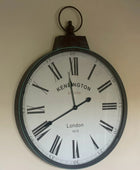 Vintage-style wall clock with Roman numerals on a plain wall