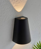 Arc Black Exterior Up & Down LED Wall Light - The Farthing