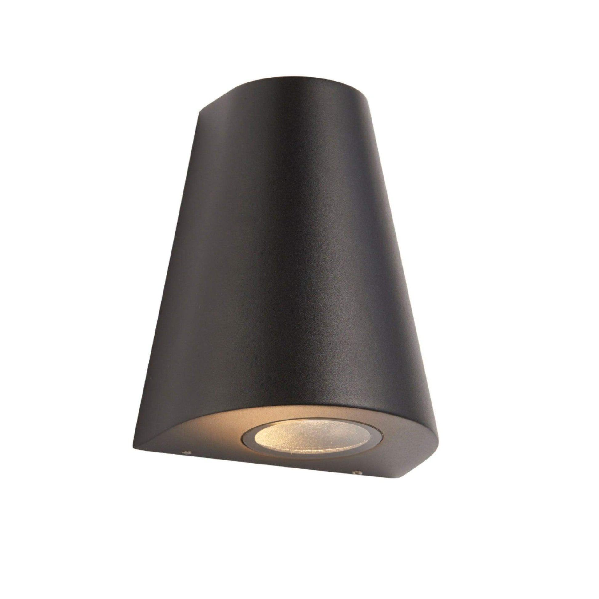 Arc Black Exterior Up & Down LED Wall Light - The Farthing