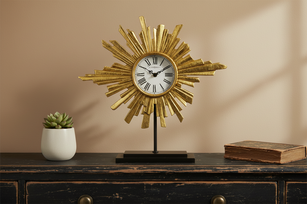 Art Deco Inspired Clock on Stand 4