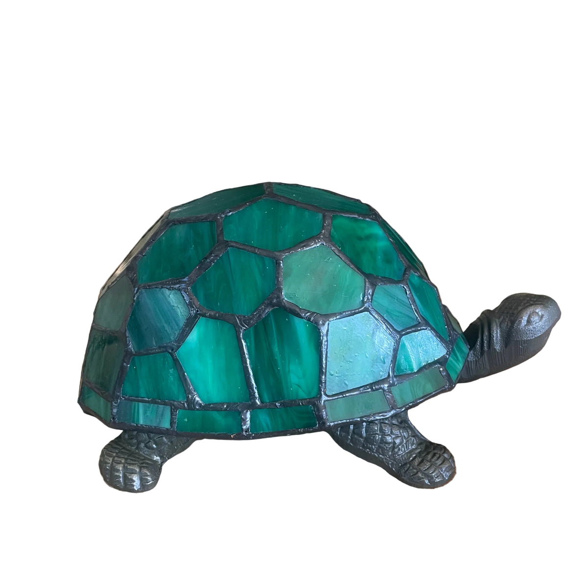Art Nouveau Green Tiffany Tortoise Table Lamp