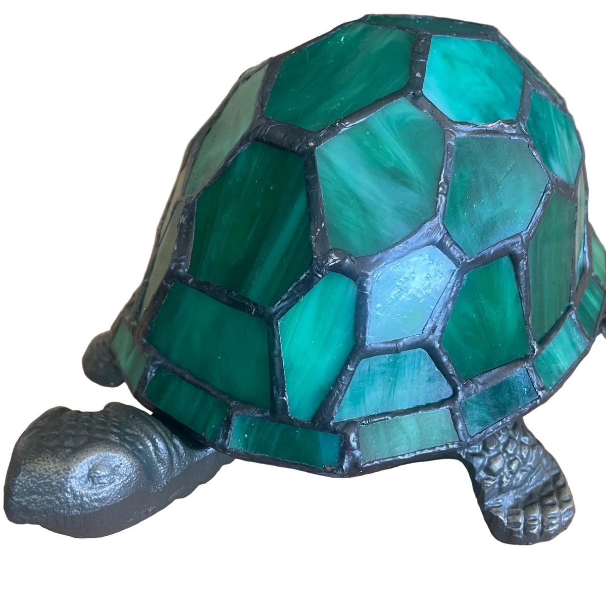 Art Nouveau Green Tiffany Tortoise Table Lamp
