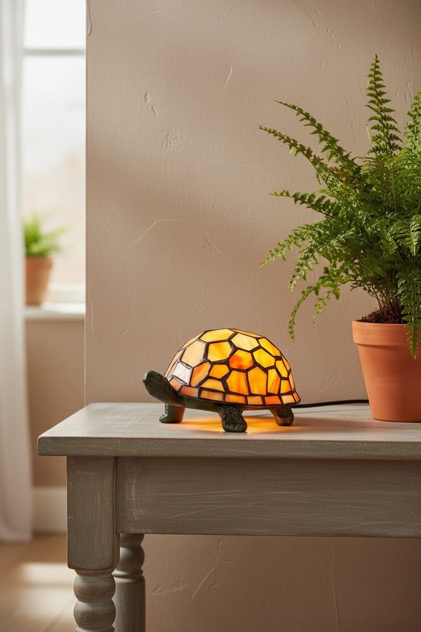 Art Nouveau Tiffany Tortoise Table Lamp