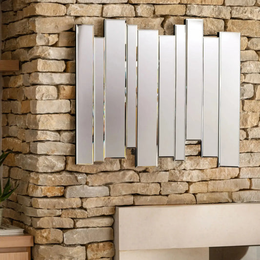 Art Deco Inspired Bevelled Panels Wall Mirror 5