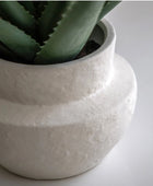 Artificial Aloe Vera in White Ceramic Pot 1