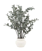 Artificial Eucalyptus Plant in White Ceramic Pot 1