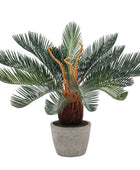 Artificial Green Palm in Grey Pot FARTHING 1