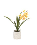 Artificial Orchid in White Ceramic Pot at the Farthing  4