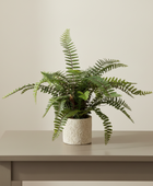 Artificial Potted Fern Plant in Resin Pot