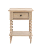 Beaded Edge Oak 1 Drawer Bedside Table 2