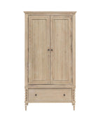 Beaded Edge Oak 2 Door 1 Drawer Wardrobe 2