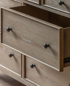 Beaded Edge Oak 7 Drawer Chest of Drawers 1