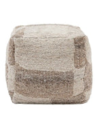 Beige Abstract Pattern Pouffe