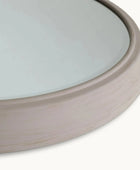 Beige Round Wall Mirror