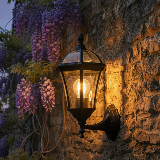 Bevelled Glass Outdoor Wall Light