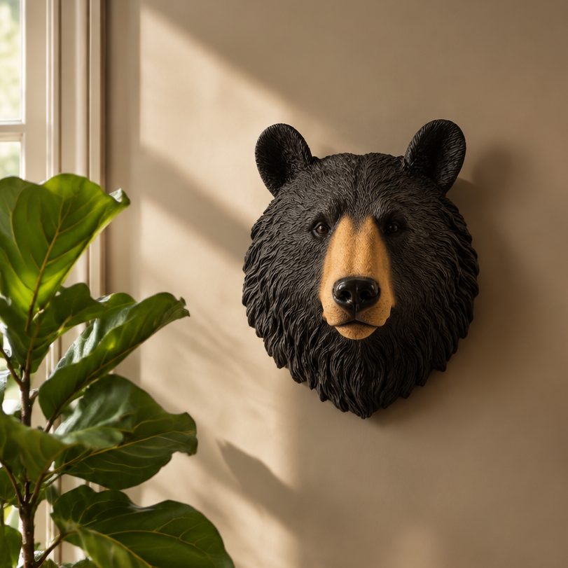 Black Bear Head Wall Decoration